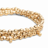 Multiwear Metal Beaded Wrap Classic | Teardrop Gold