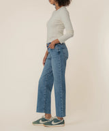 Charlotte Wide Leg Raw Hem Jeans Star