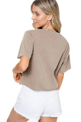 Desert Horses Cropped Tee Mocha