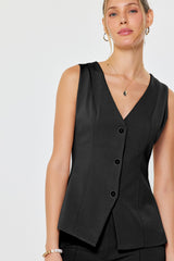 Tailored Suit Vest Black