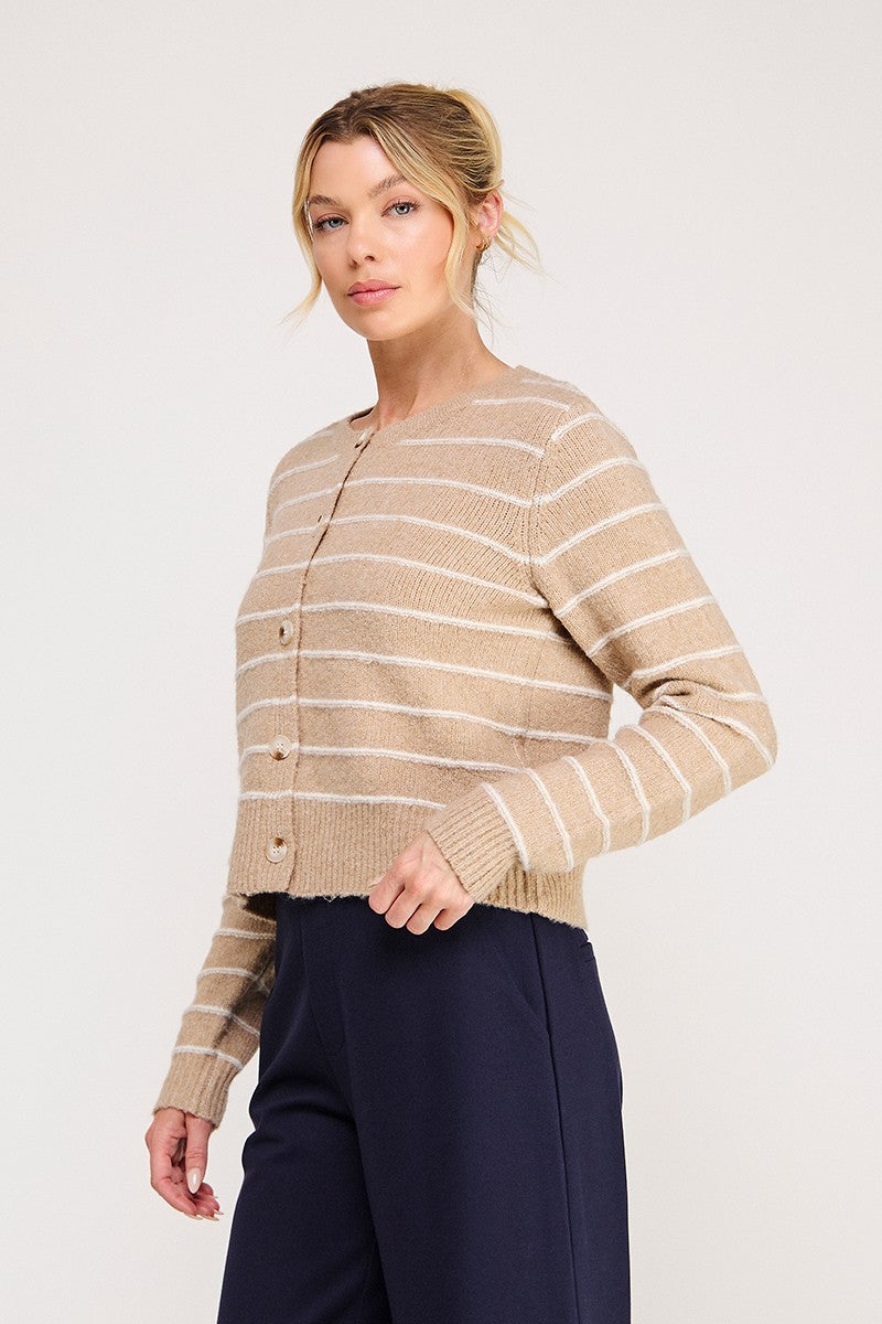Abigail Stripe Sweater Cardigan