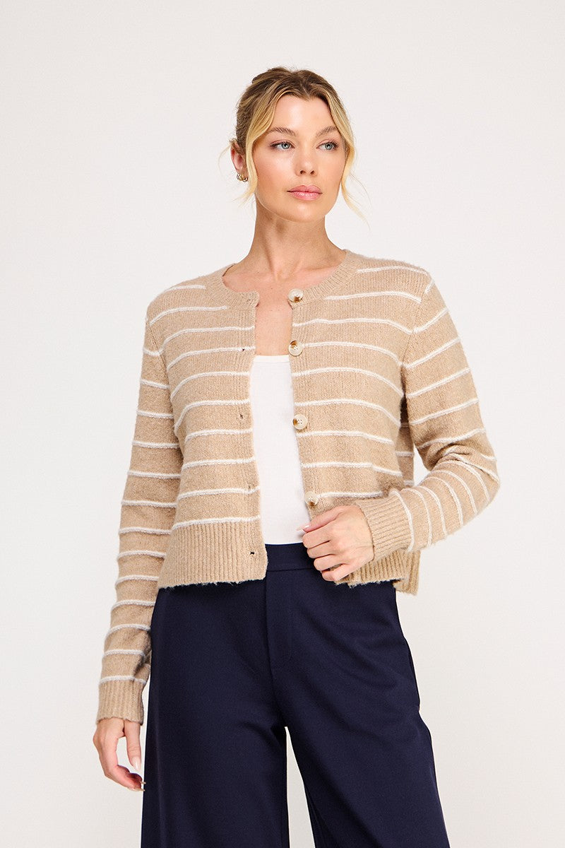 Abigail Stripe Sweater Cardigan