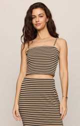 Caffari Stripe Tube Top Putty