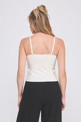 Braided Textured Scallop Edge Lace Bralette Cream