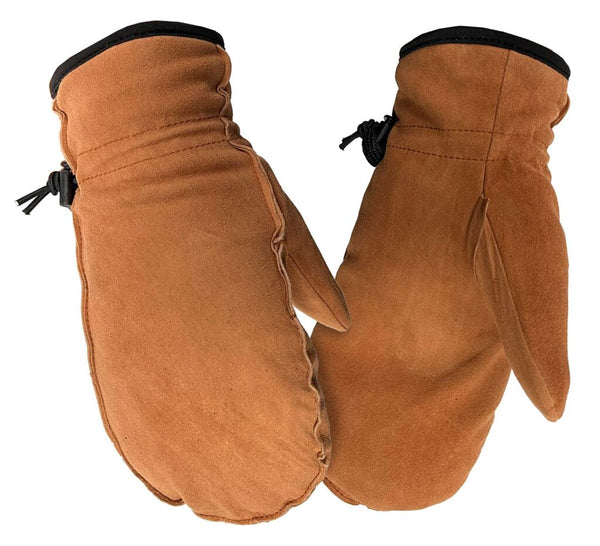 Deer Suede Mittens Saddle