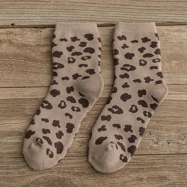 Spotted Leopard Print Socks