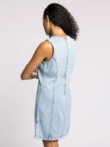Dahlia Denim Dress Washed Indigo Stripe