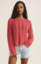 Azura Crochet Sweater Persimmon