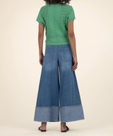 Tilda Pullover Vneck Short Sleeve Sweater Green