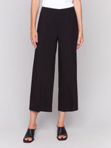 Cropped Wide Leg Pants Black