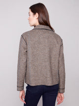 Reversible Plaid Oversized Jacket Cacao