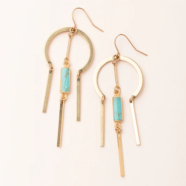 Dream Stone Earrings Turquoise/Gold