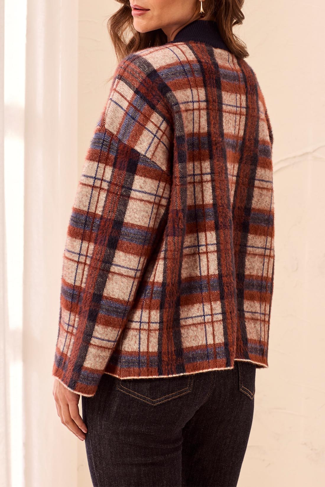 Mock Neck Sweater Cardigan Stellar