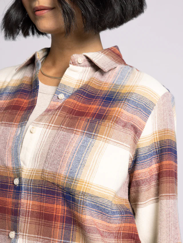 Desiree Shirt Ivory Multi Plaid