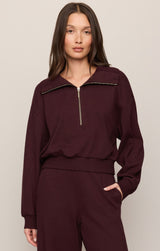 Globe Trotter Sweatshirt Berry Noir