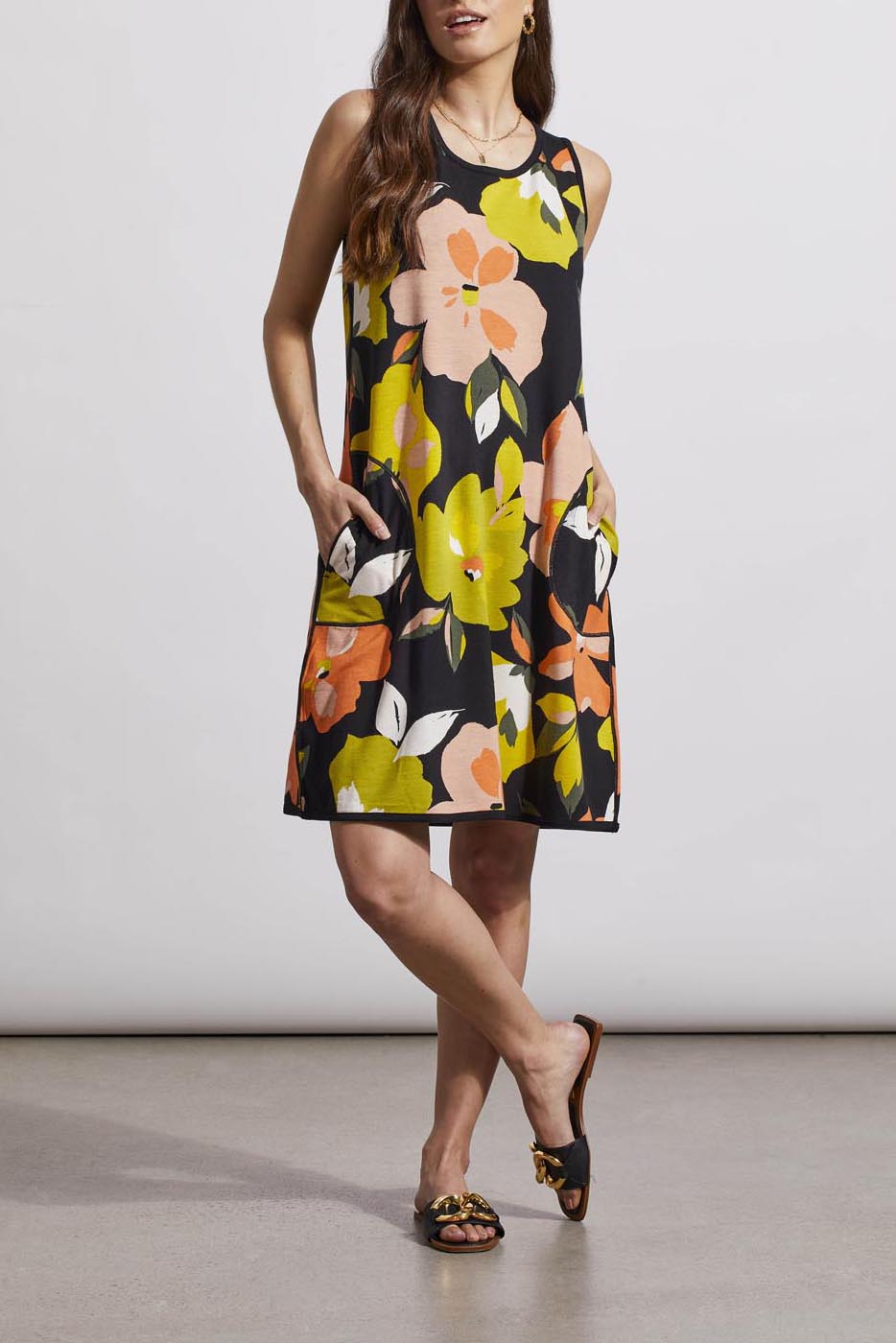 Reversible A Line Pocket Dress Pear