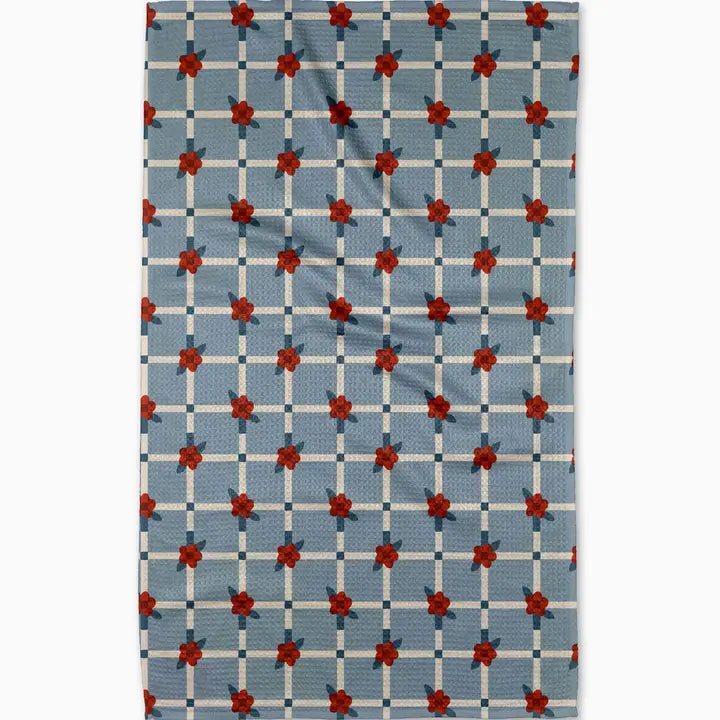 Geometry Tea Towel Floral Parade Grid