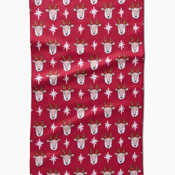 Geometry Tea Towel Reindeer Star