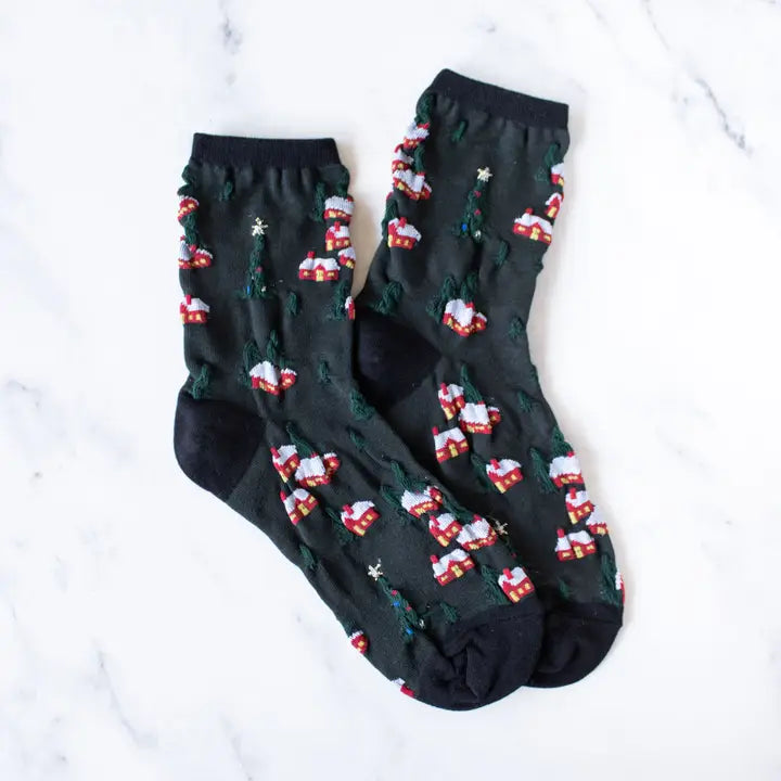 Christmas Village Socks