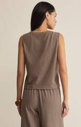 Sloane Crew Neck Jersey Muscle Tank Truly Taupe