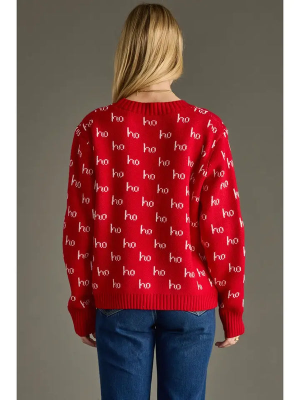 Ho Ho Ho Sweater Red