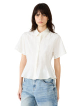 Porter Peplum Top White