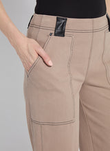 Valerie Wide Leg Crop Denim Pants Timeless Taupe