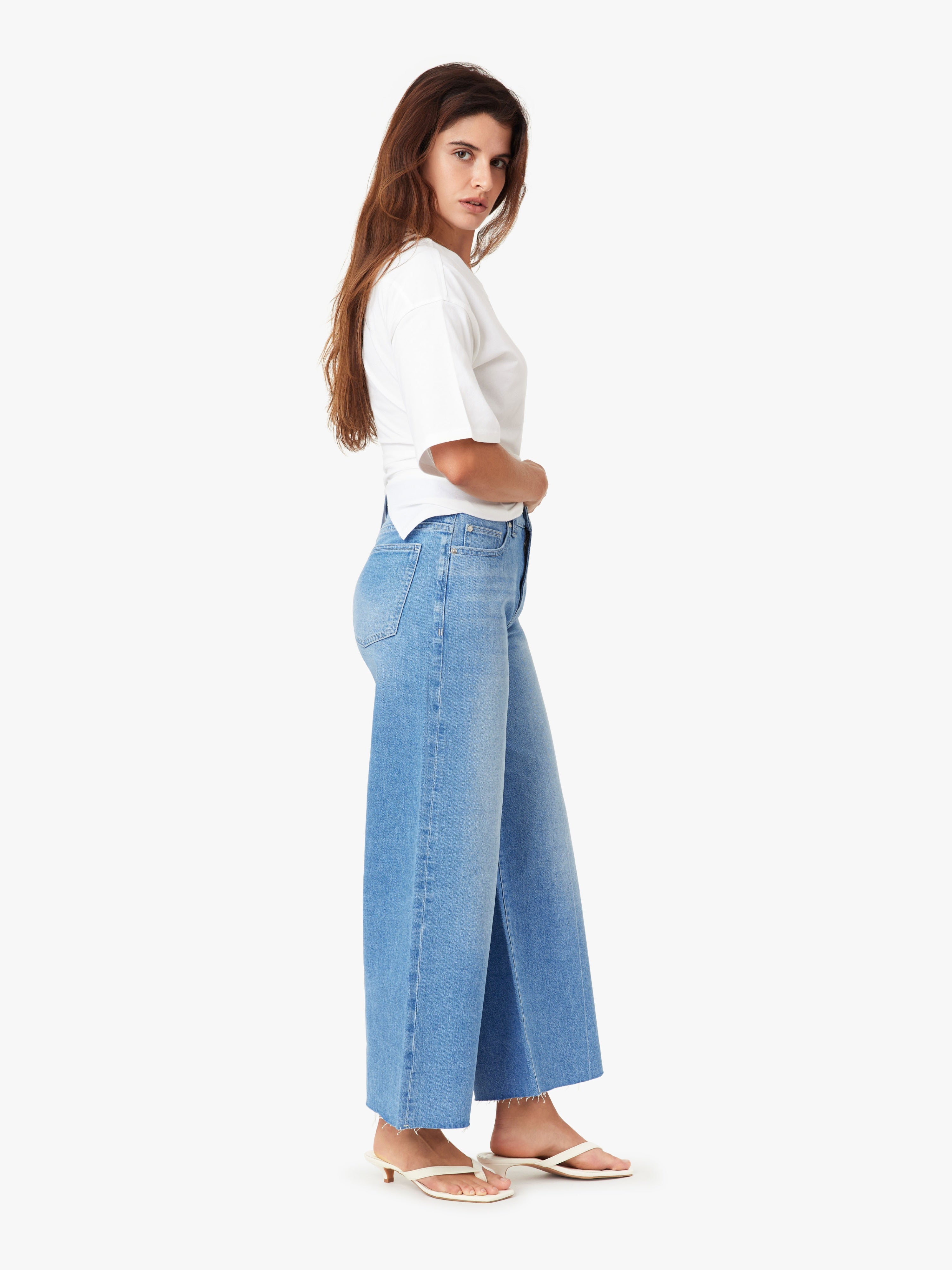 Denver Wide Crop Jeans Blue Bell
