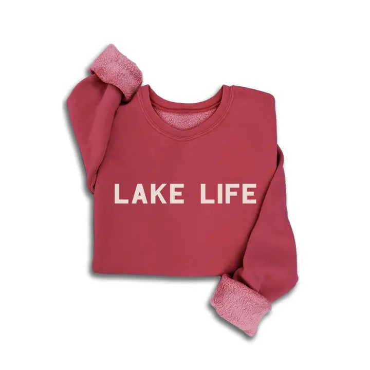 Lake Life Mineral Sweatshirt Scarlette Red