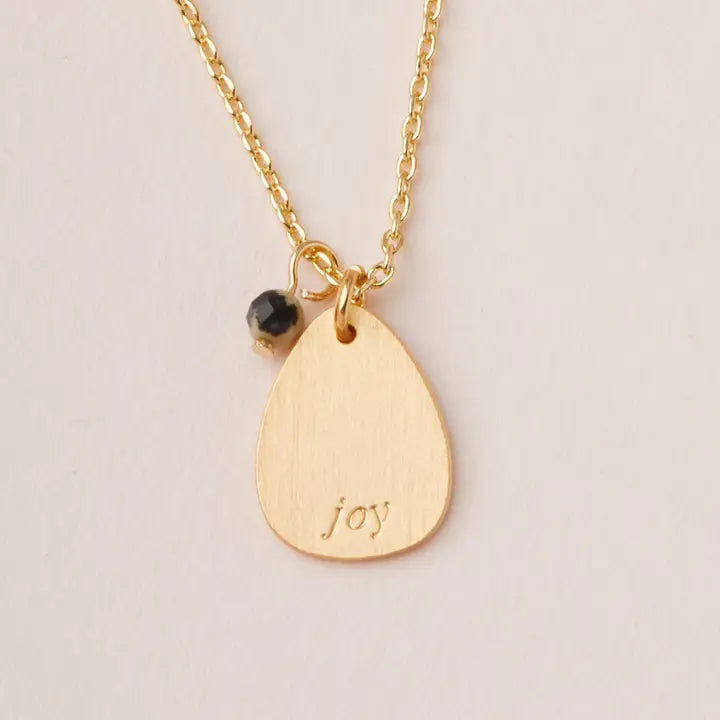 Stone Intention Charm Necklace Joy | Dalmatian