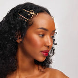 Metal Enamel Cloud & Bow Bobby Pins Set - 8pc