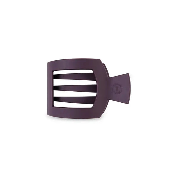 Teleties Small Flat Square Hair Clip Burgundy Bliss