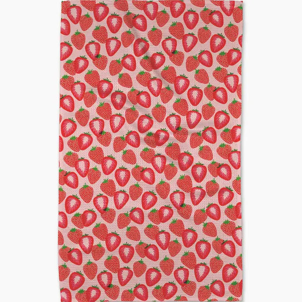 Geometry Tea Towel So Many Strawberries