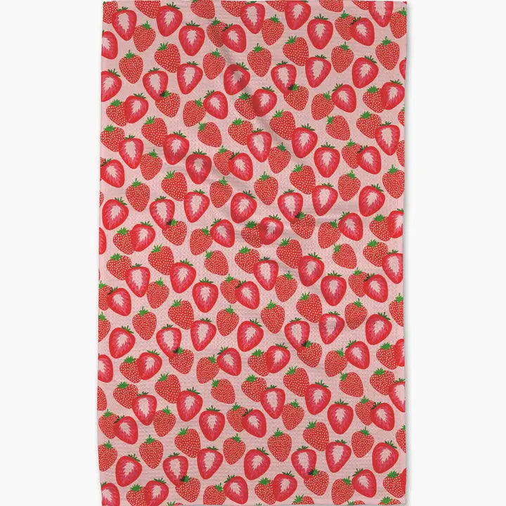 Geometry Tea Towel So Many Strawberries
