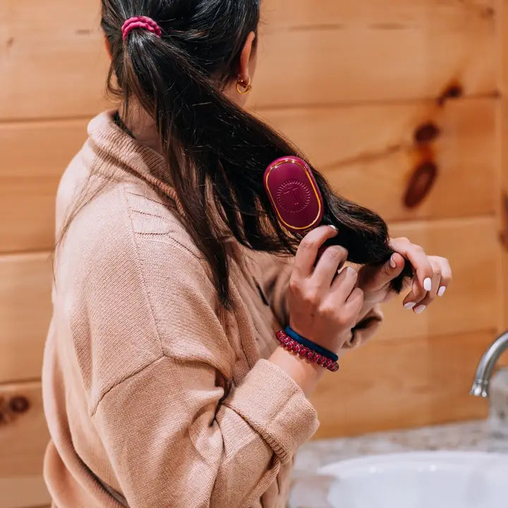 Teleties Mini Hair Brush Mulberry Boar Bristle
