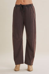 Off-Duty Vintage Washed Barrel Sweatpants Vintage Charcoal