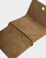 Taya Suedette Woven Wallet Caramel