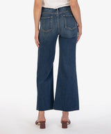 Meg Hi Rise Raw Hem Wide Leg Jeans Yielded