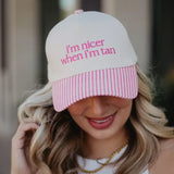 I'm Nicer When I'm Tan Two Tone Trucker Hat
