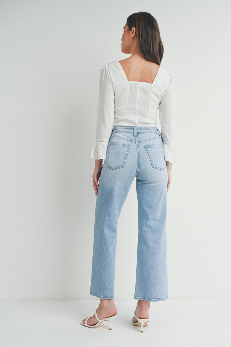 Slim Wide Leg Jeans Light