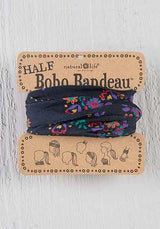 Half Boho Bandeau Floral Printed Blue Cream