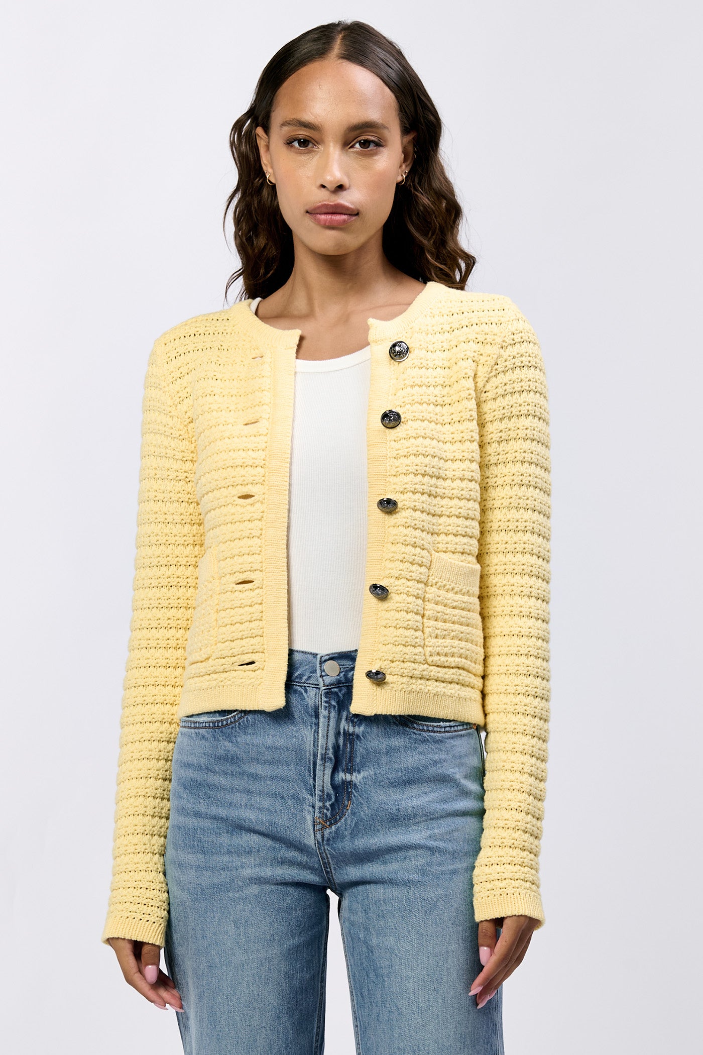 Cambria Buttoned Cardigan Pale Banana