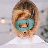 Teleties Large Flat Round Clip Mistletoe
