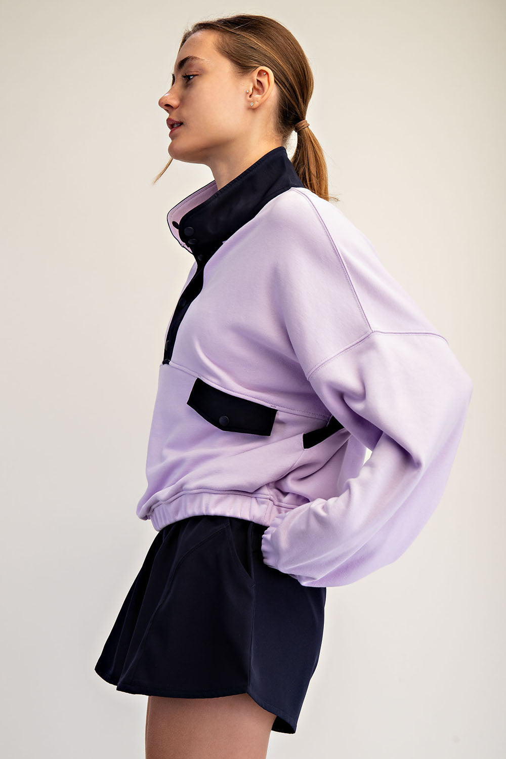 French Terry Playful Set Sweet Lavender + Navy