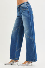 Slouchy Wide Front & Back Seam Details Dark