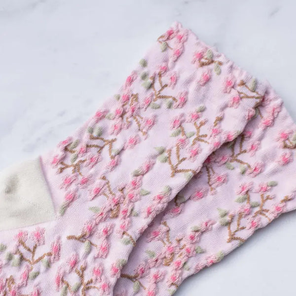 Spring Blossoms Socks Pink