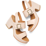 San Carlos Heeled Sandals Cream Lino