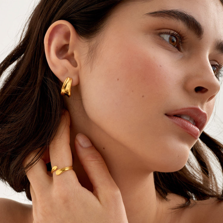 Molten Luxe Hoop Earrings