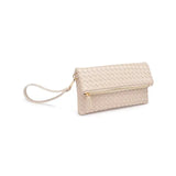 Aria Woven Wristlet Clutch Oatmilk