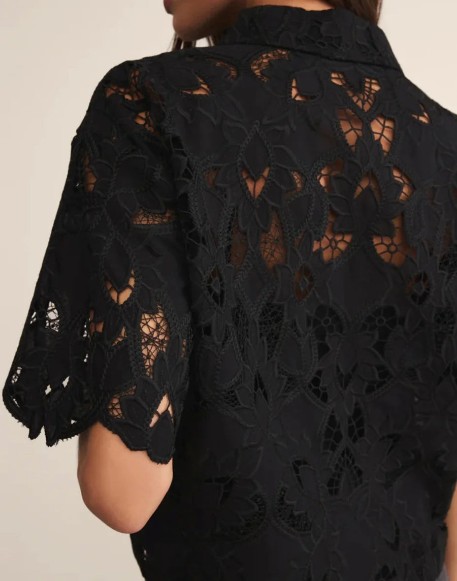 Midnight Lace Top Black